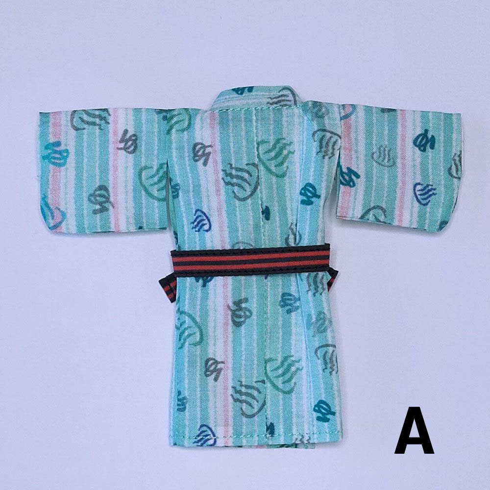 【受注制作】オビツ11、NDサイズ【温泉旅館風浴衣/グリーン】