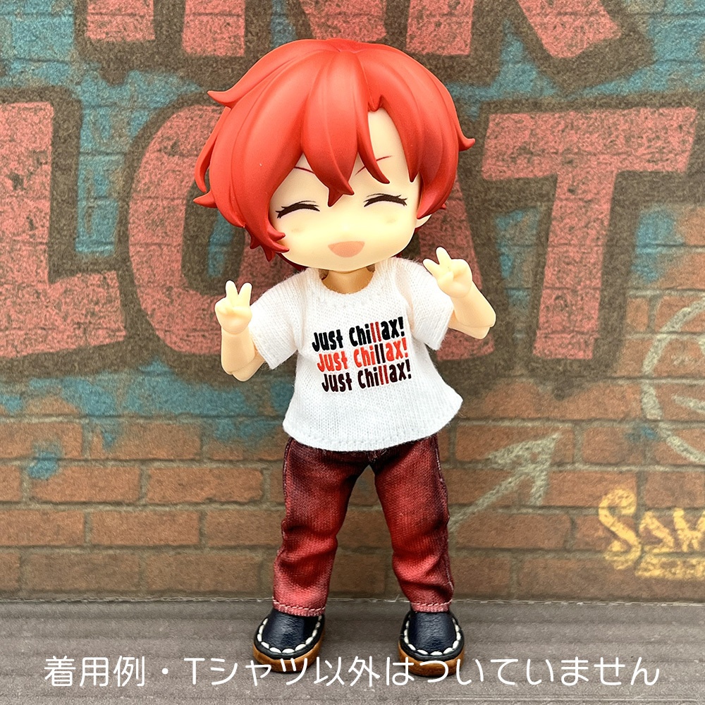 【受注制作】OB11/NDサイズ【JUST CHILLAX! (おちつけ!)】白Tシャツ