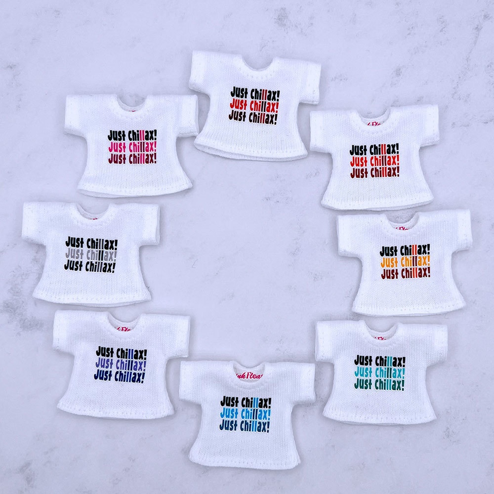 【受注制作】OB11/NDサイズ【JUST CHILLAX! (おちつけ!)】白Tシャツ