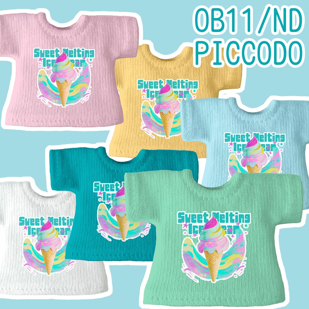 【受注制作】OB11/NDサイズ【アイスクリーム】Tシャツ