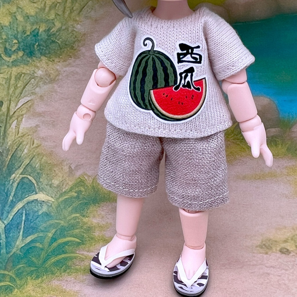 【受注制作】OB11/NDサイズ「すいか/西瓜」Tシャツ