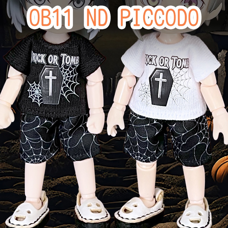 【受注制作】OB11/NDサイズ【ハロウィン-棺】Tシャツ