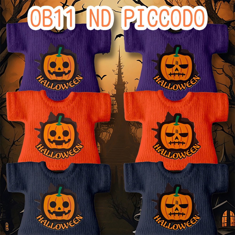 【受注制作】OB11/NDサイズ【ハロウィン-カボチャ】Tシャツ