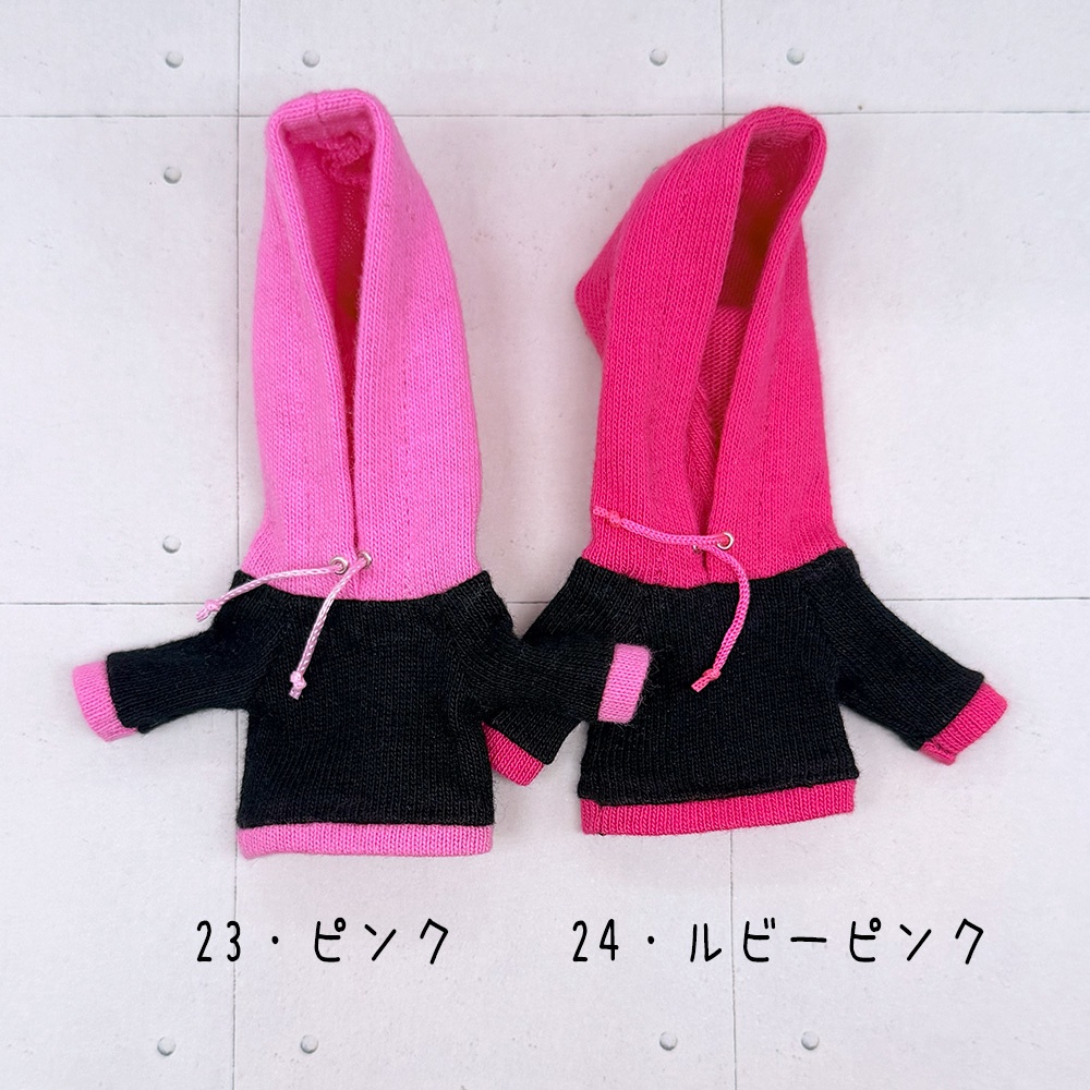 【受注制作】オビツろいど用 バイカラー パーカー