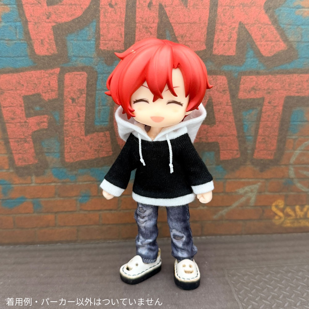 【受注制作】オビツろいど用 バイカラー パーカー