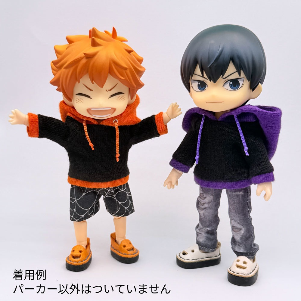 【受注制作】オビツろいど用 バイカラー パーカー