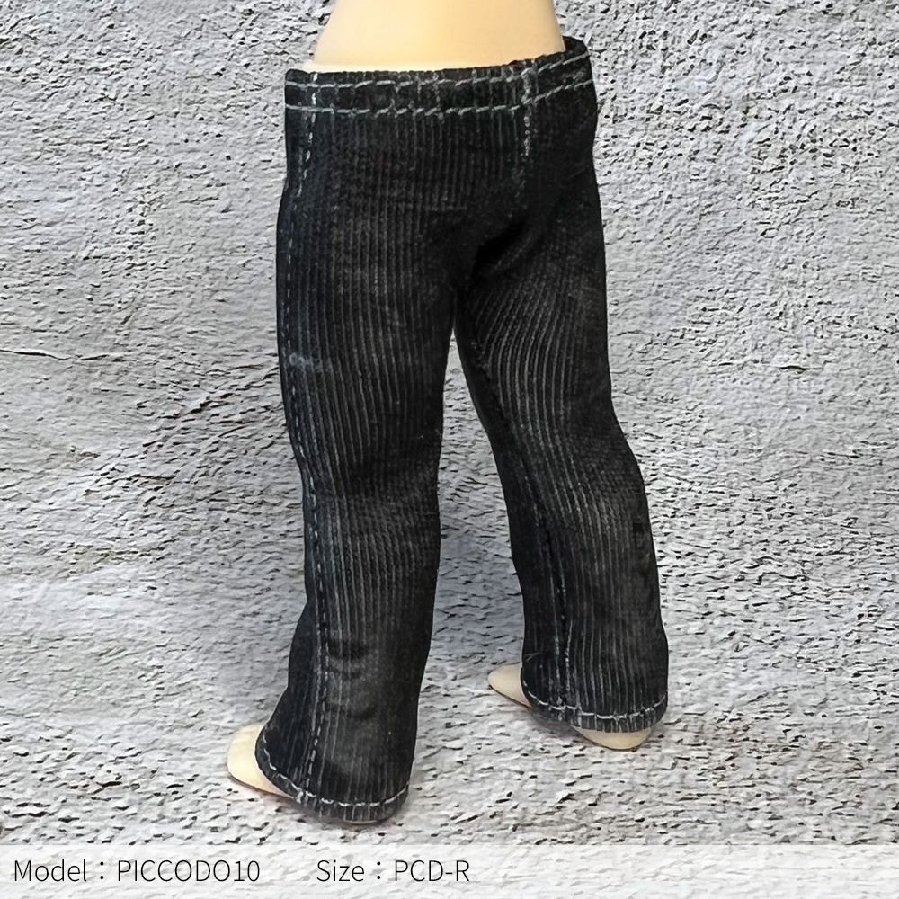 【受注制作】なんちゃってデニムパンツ【ダメージデニム風/ブラック】