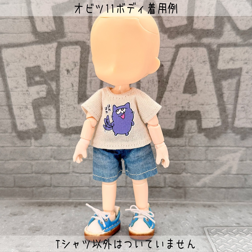 【受注制作】オビツ11/NDどーるサイズTシャツ【クロスケ】