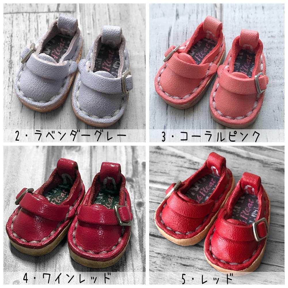 【受注】オビツ11サイズ/マグネット内蔵-バックルシューズ(全17色)