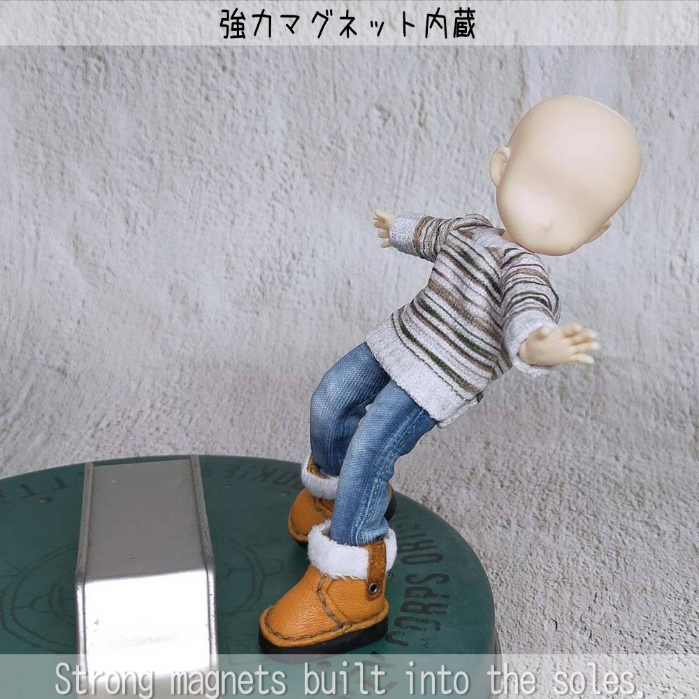 【受注】オビツ11/NDどーるサイズ/マグネット内蔵-ボアブーツ(全17色)