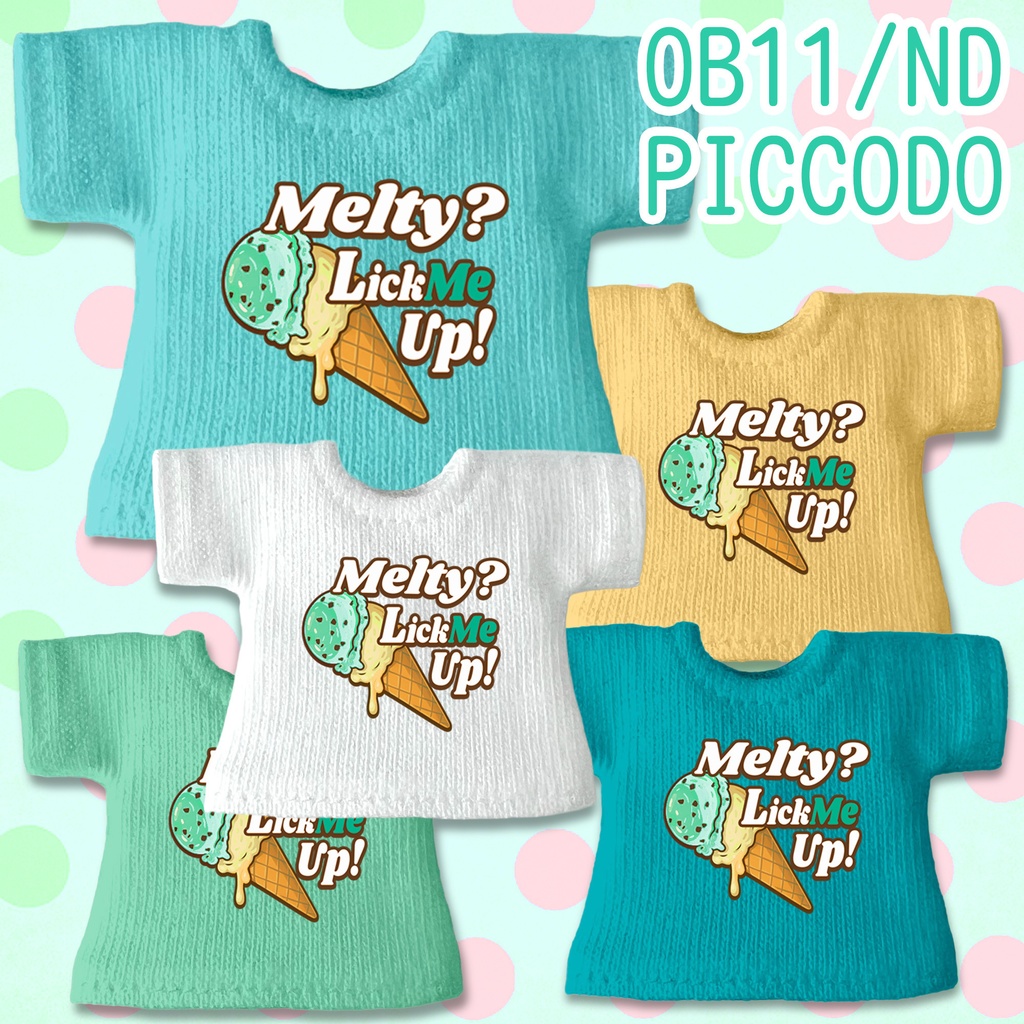【受注制作】OB11/NDサイズTシャツ「メルティアイス-ミント」