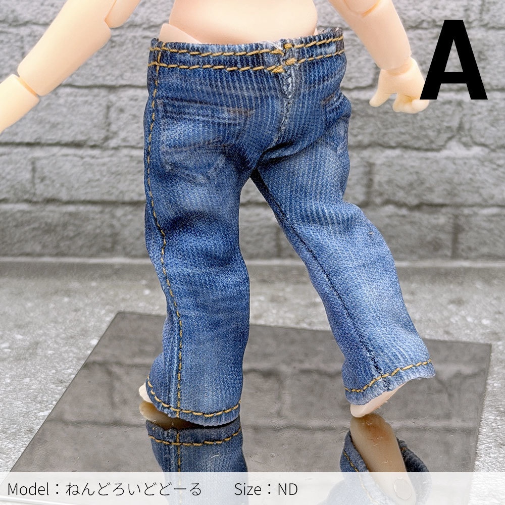 【受注制作】ねんどろいどどーるサイズ、なんちゃってデニム