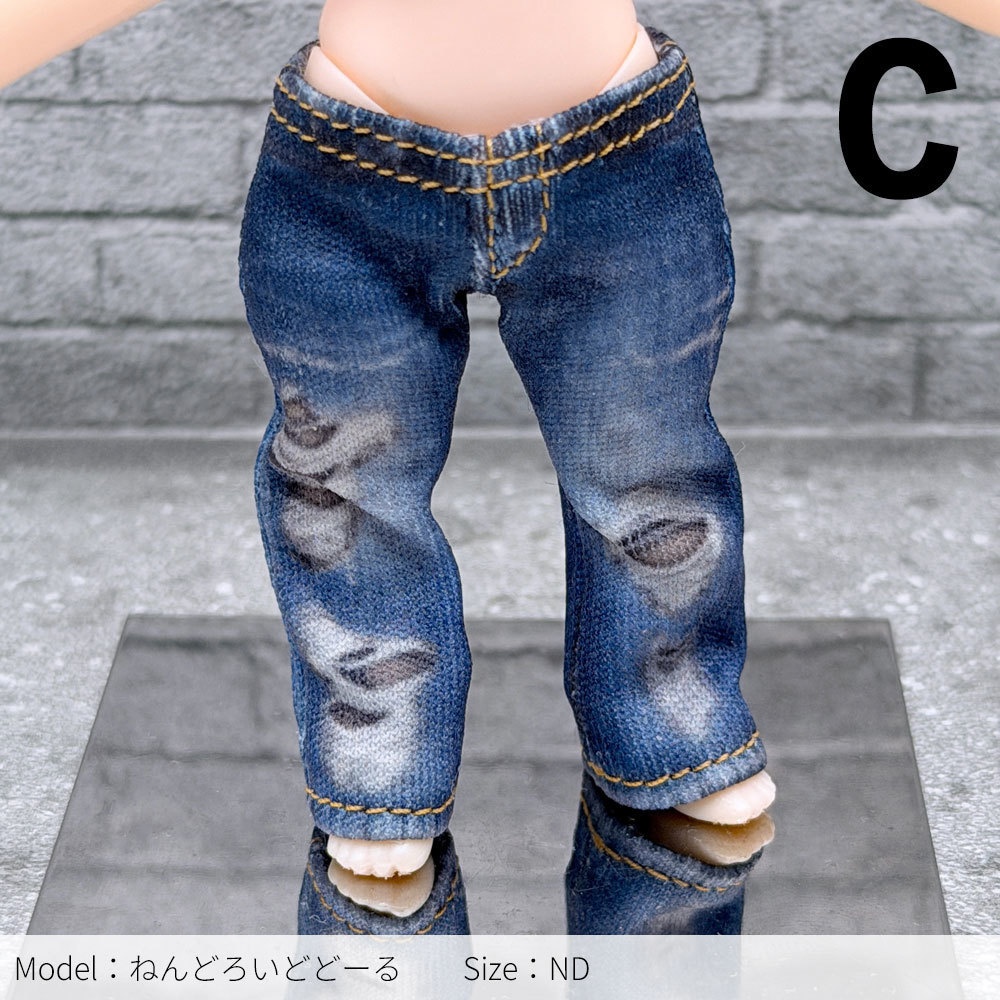 【受注制作】ねんどろいどどーるサイズ、なんちゃってデニム