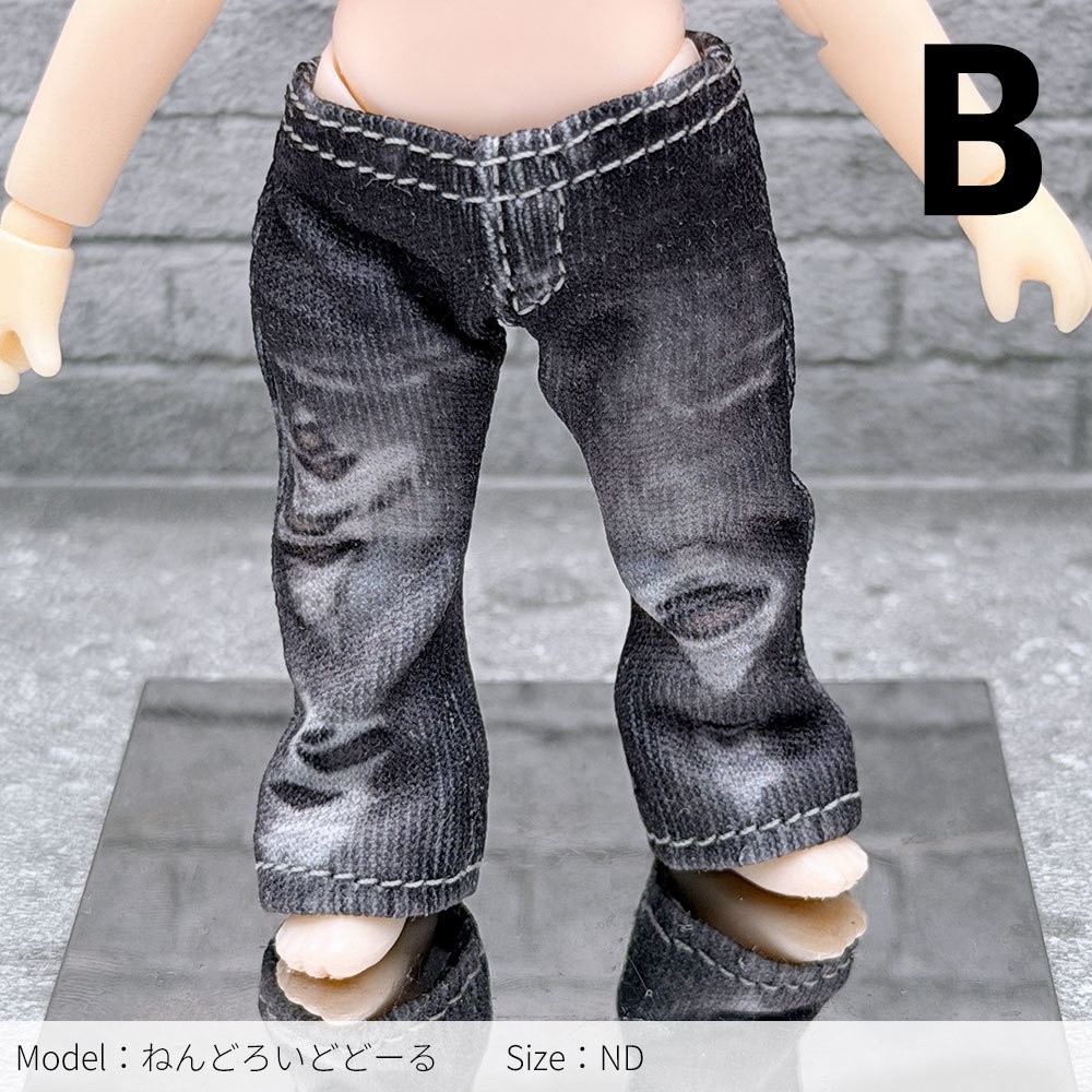 【受注制作】ねんどろいどどーるサイズ、なんちゃってデニム