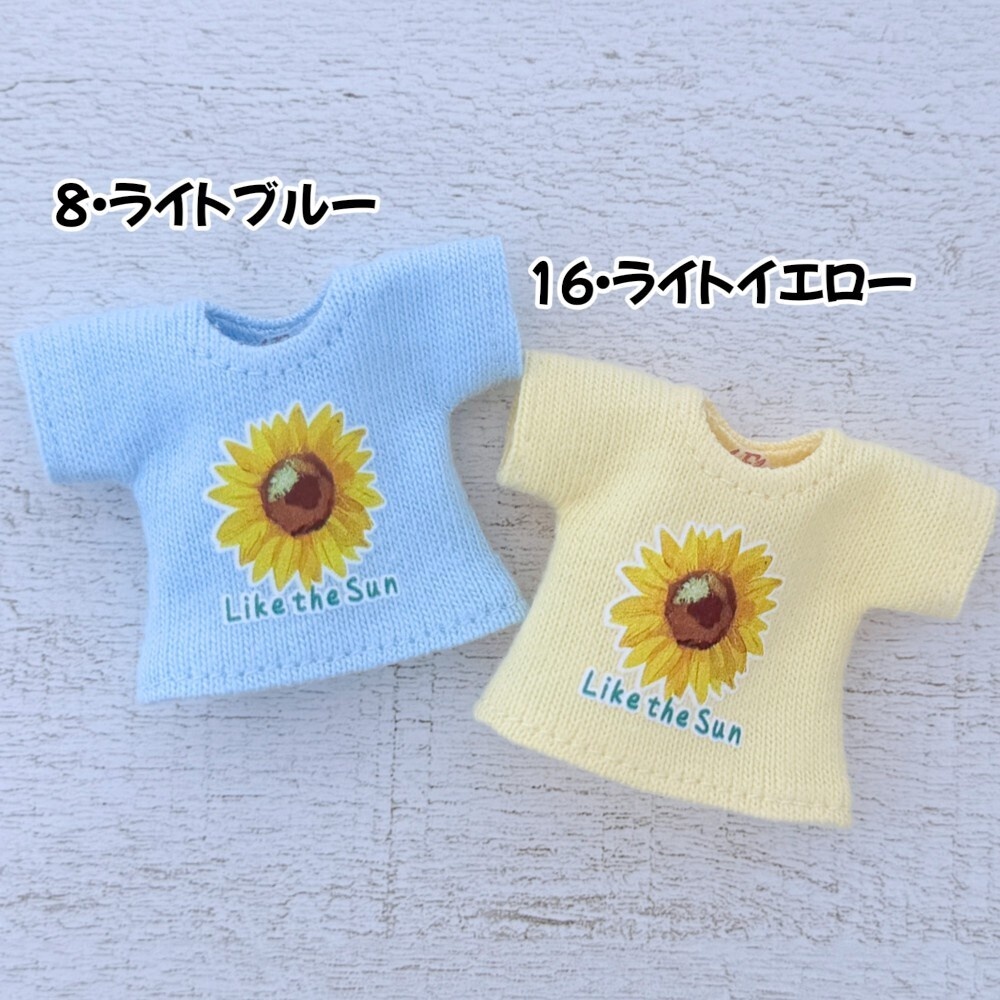 【受注】OB11/NDサイズのプリントTシャツ【ひまわり】