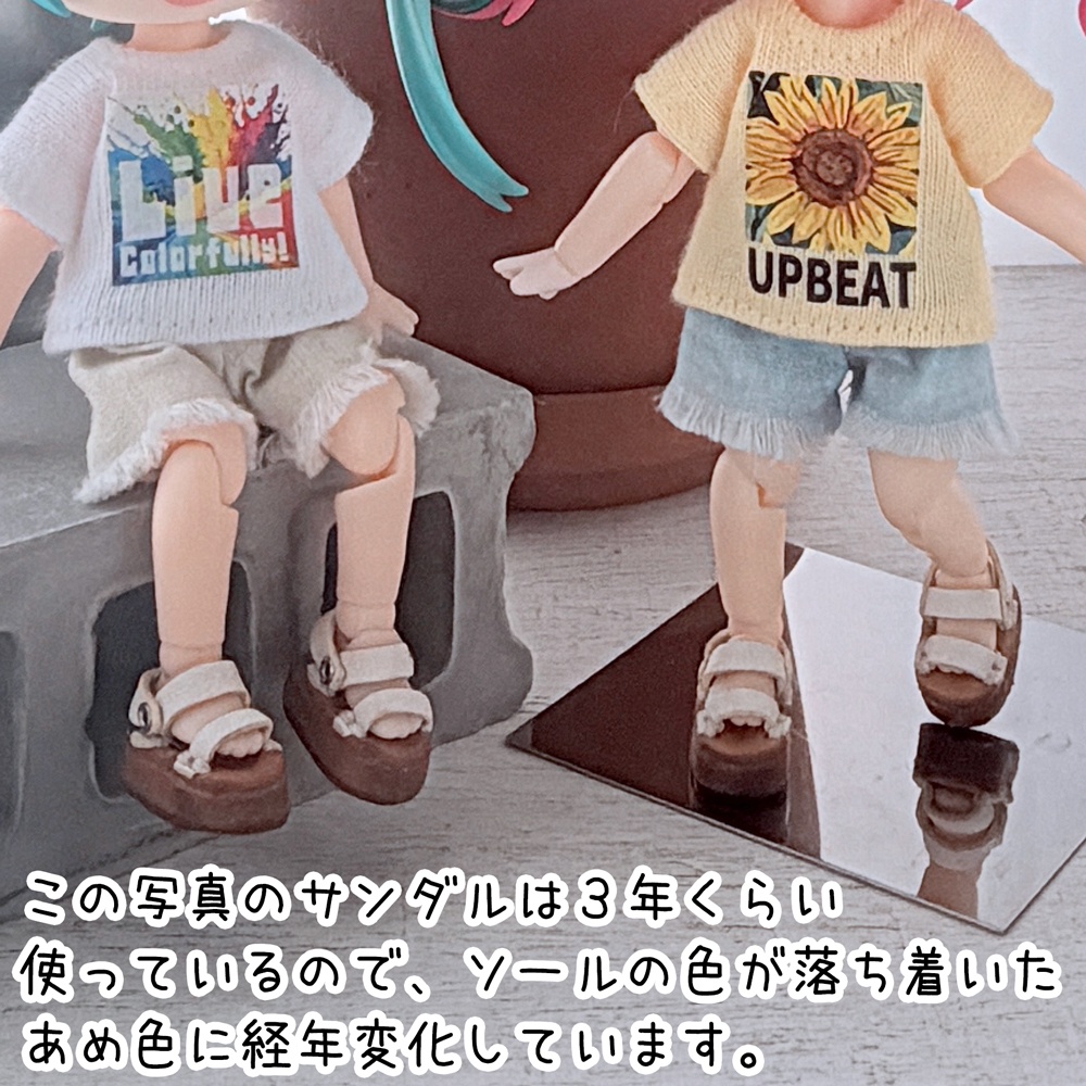 【受注】OB11/NDどーるサイズ・マグネット内蔵 厚底サンダル