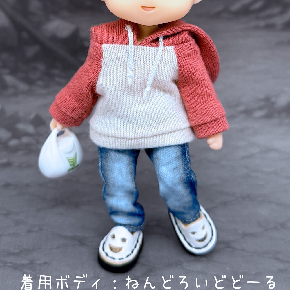 【受注】オビツろいど用 バイカラー パーカー【くすみ系】