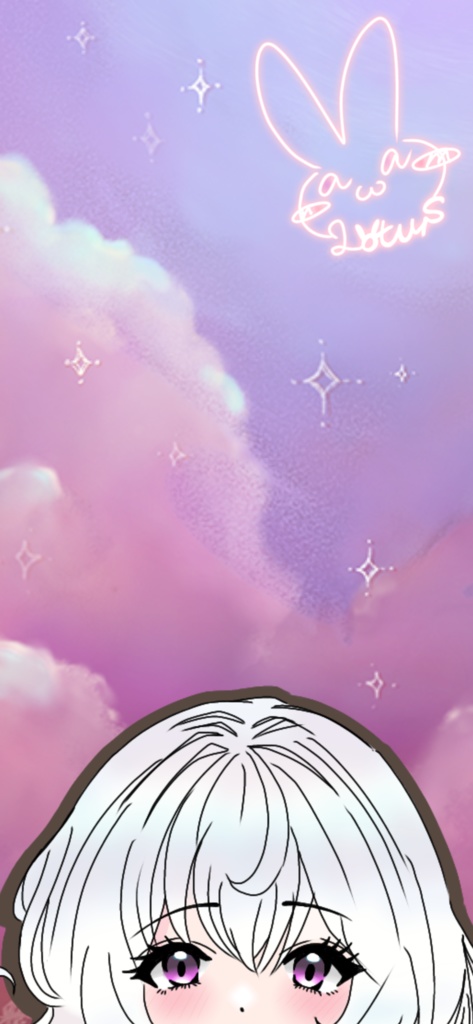 iPhone待ち受け【誕生日初期立ち絵・ひょっこり】