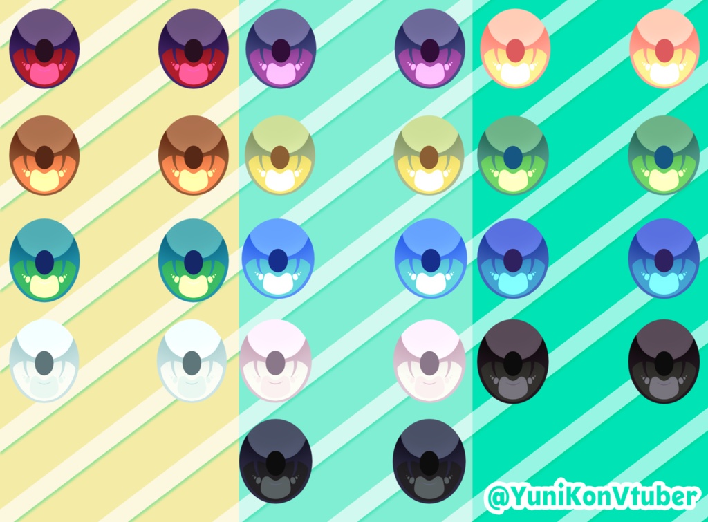 [Vroid Free Iris Pack] [13 Colors]