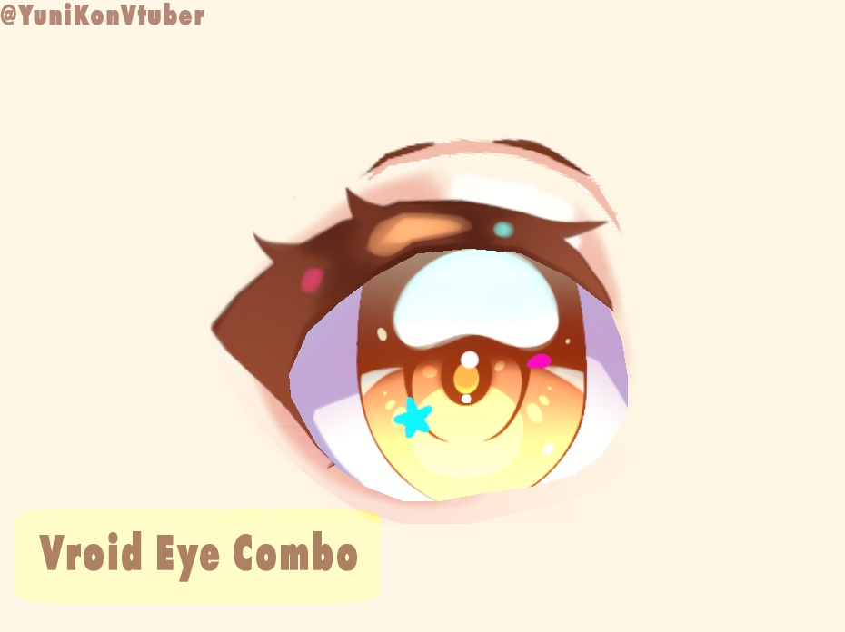 [ Vroid Eye Combo ] [ Eye + Sclera + Eyeliner + Highlights ]