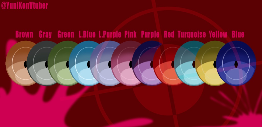 [ Vroid Danganronpa Inspired Iris Texture Pack ] [ 11 Colors ]