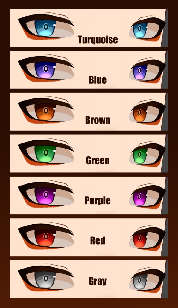 [ Vroid Genshin inspired Eye Pack ] [ Zhongli ] [ 7 Colors ] [ Pack & Individual sets ]