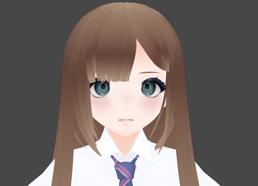 【FREE/無料】Side straight bangs + Hair texture 【VRoid】