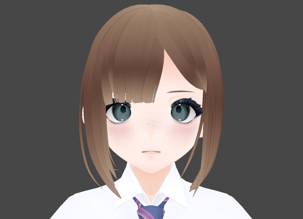 【FREE/無料】Side straight bangs + Hair texture 【VRoid】