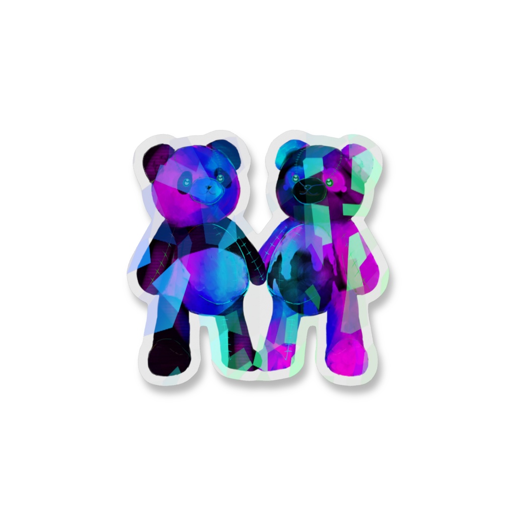 キチクマ・ホログラムスマホステッカー