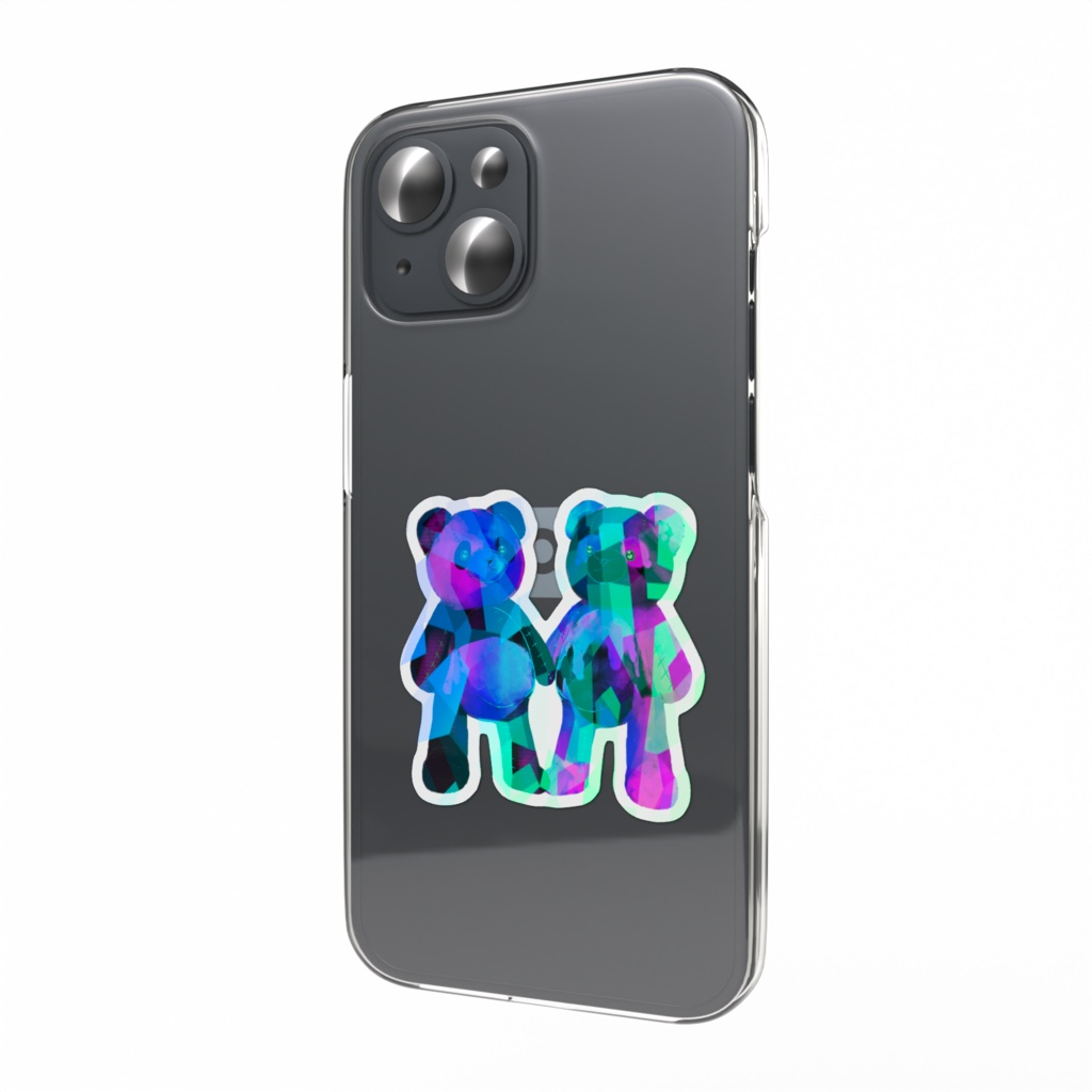 キチクマ・ホログラムスマホステッカー