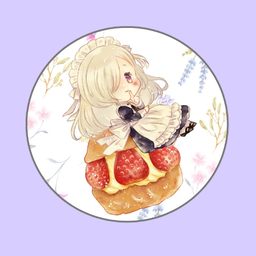 つむぎ缶バッチ（イチゴシューver）