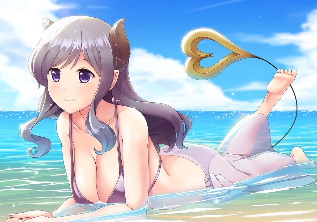 水着メアリさんのクリアポスター マンボウは美味しい白身よ Booth