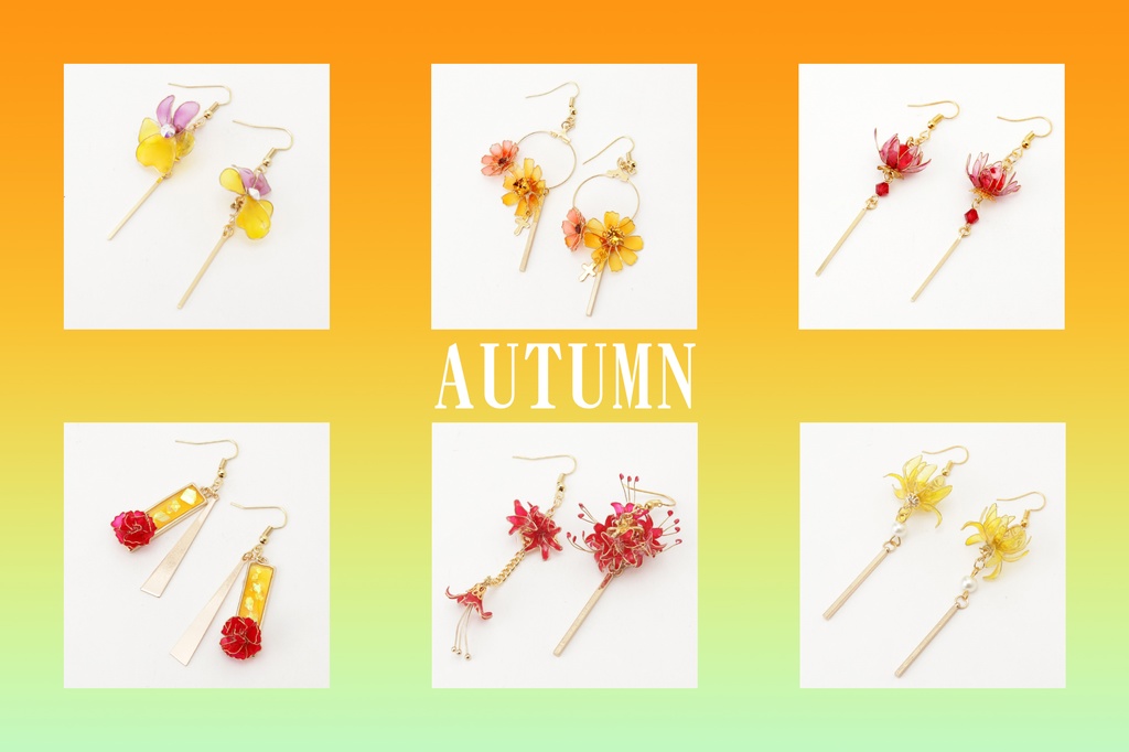 A3 イメージフラワーピアス 秋組 Floritio Booth