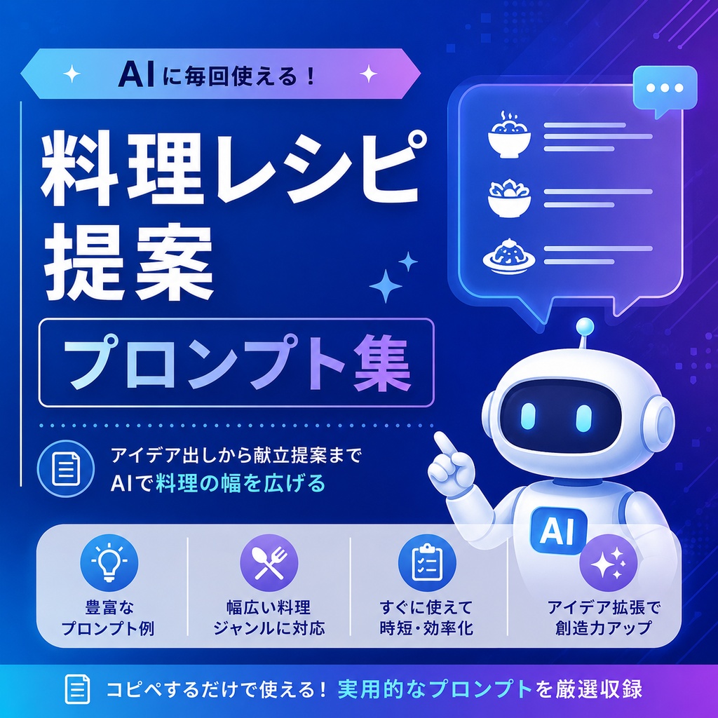 料理レシピ提案プロンプト集