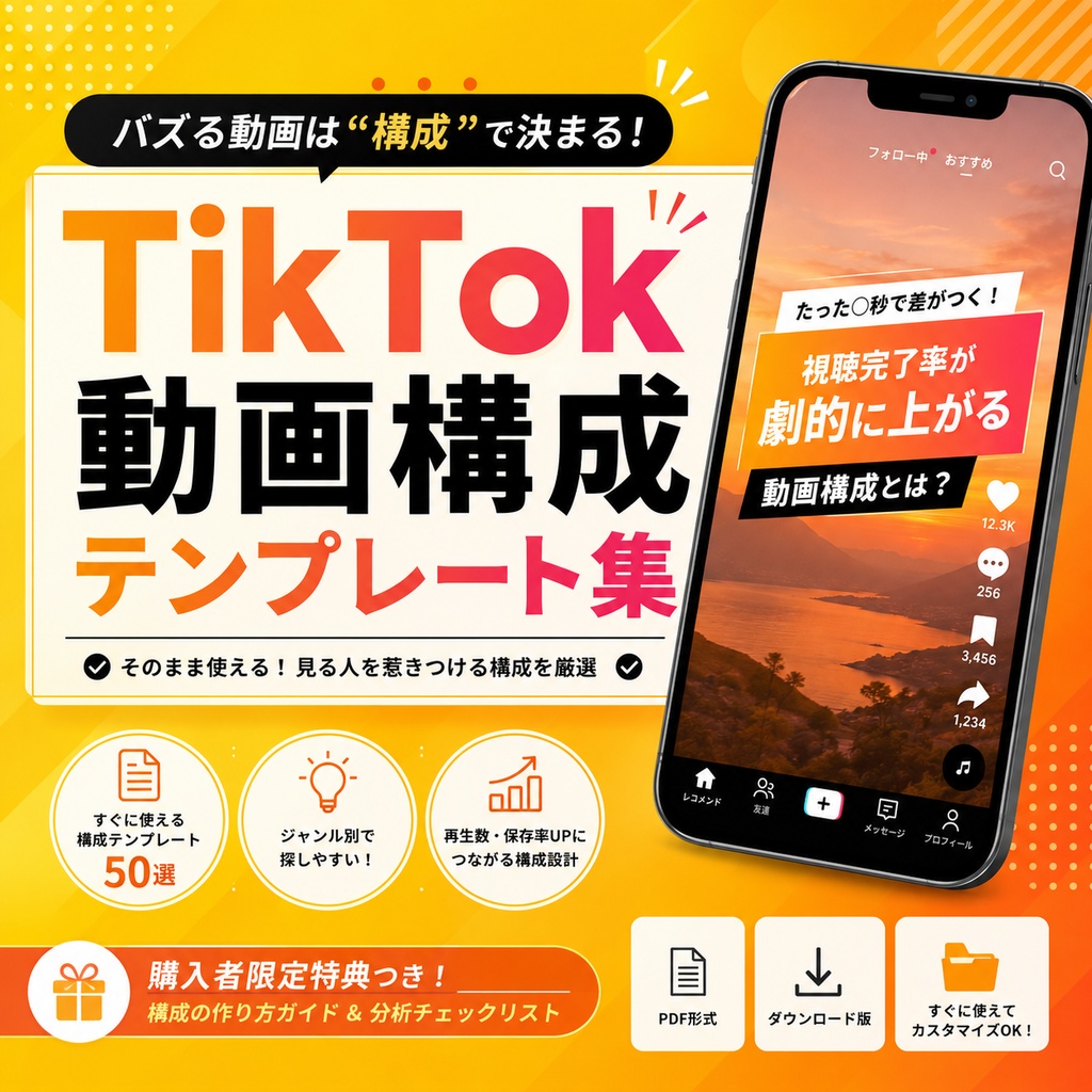 TikTok動画構成テンプレート集