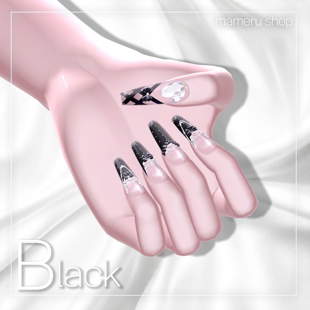❤️SALE❤️【12avartar】dot ribbon nail🎀