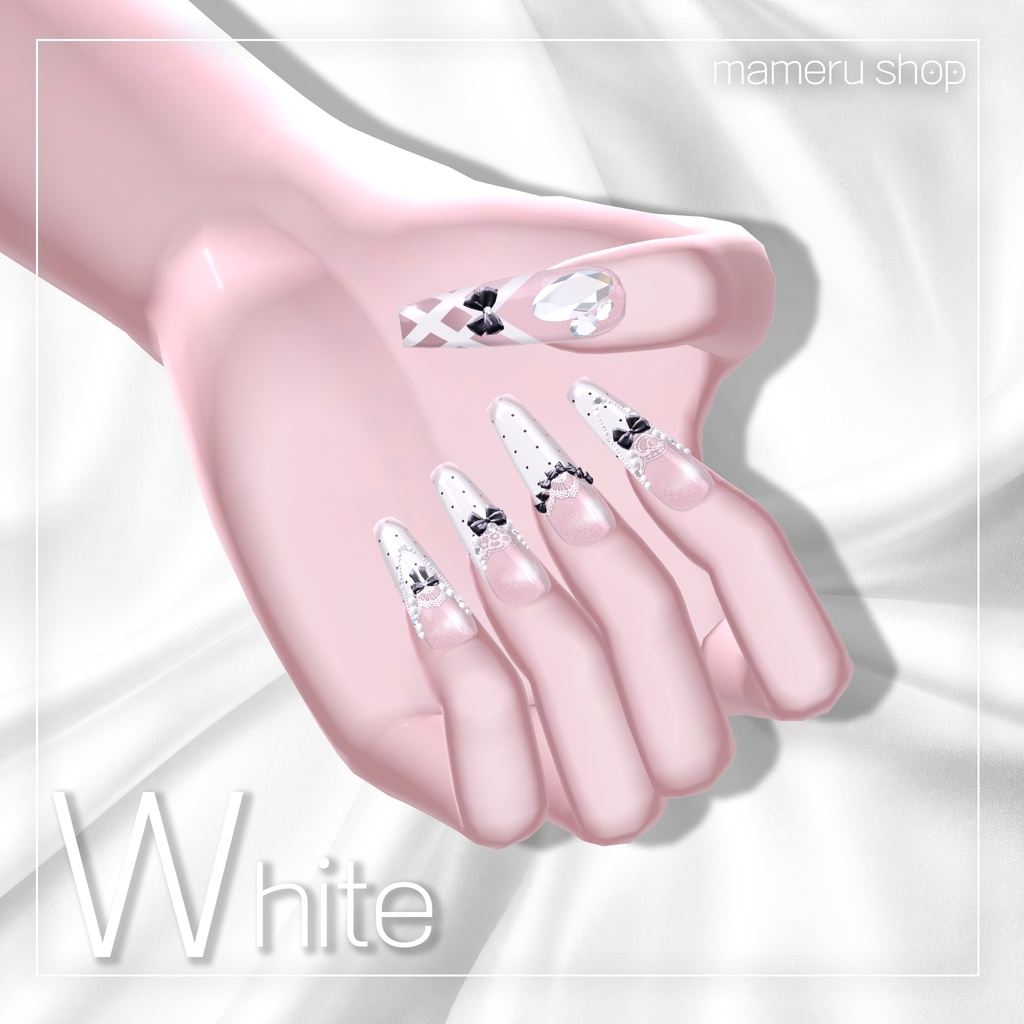 ❤️SALE❤️【12avartar】dot ribbon nail🎀
