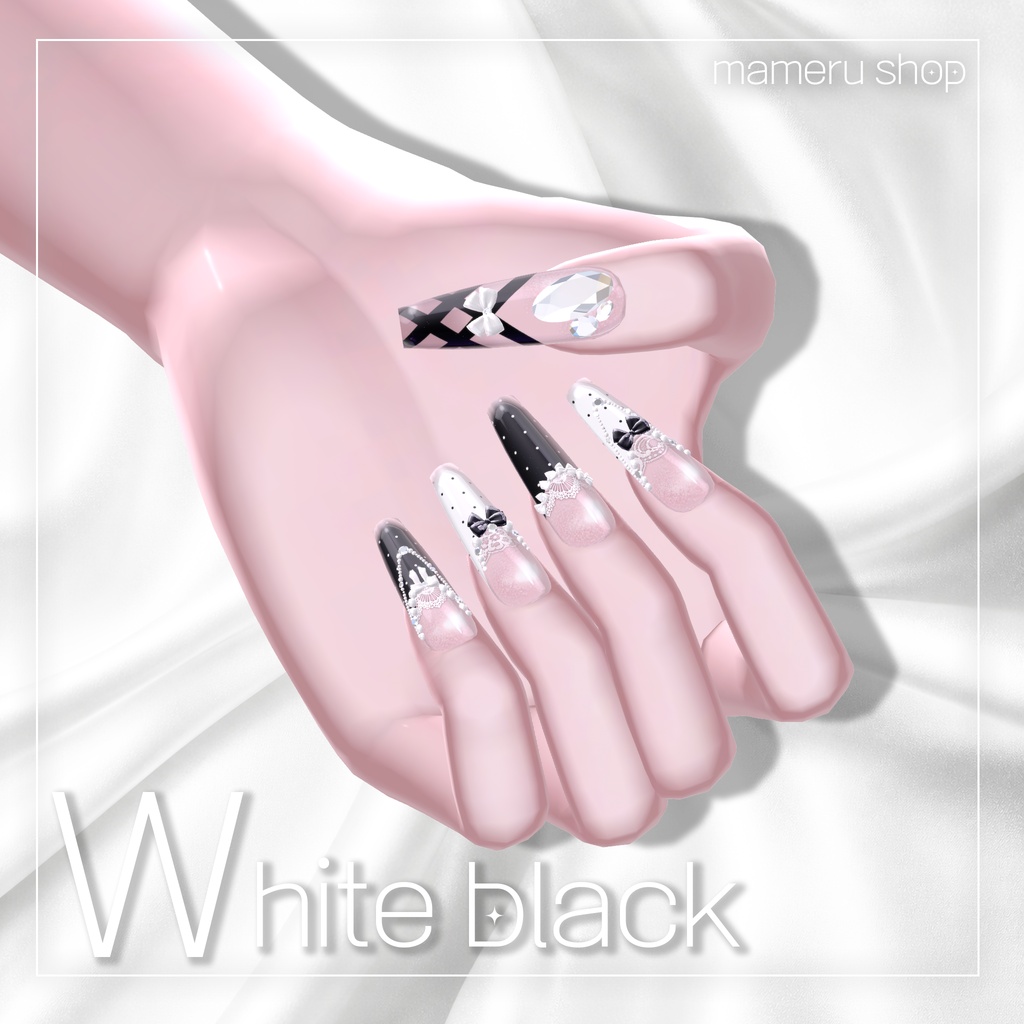 ❤️SALE❤️【12avartar】dot ribbon nail🎀