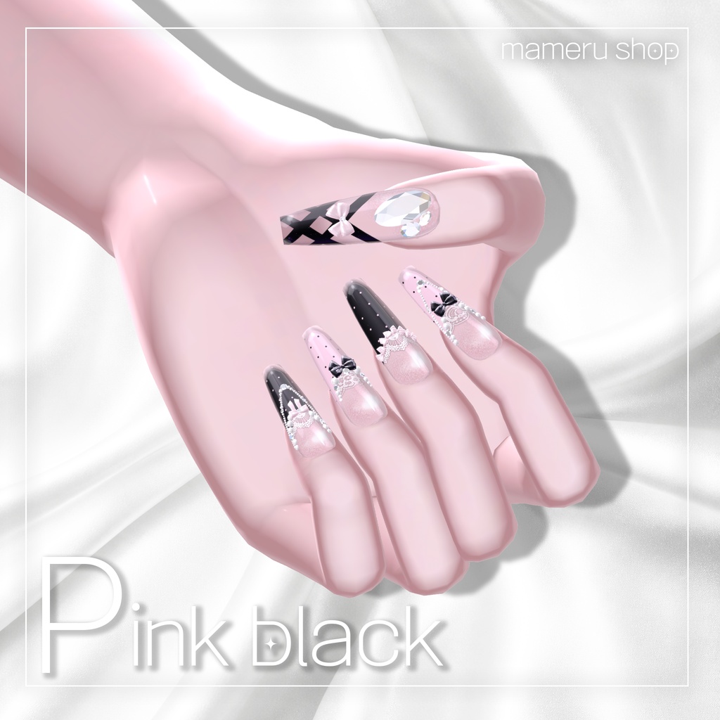 ❤️SALE❤️【12avartar】dot ribbon nail🎀