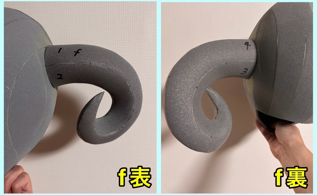 【DL販売】 ツノベース型紙6種セット コスプレ用に!