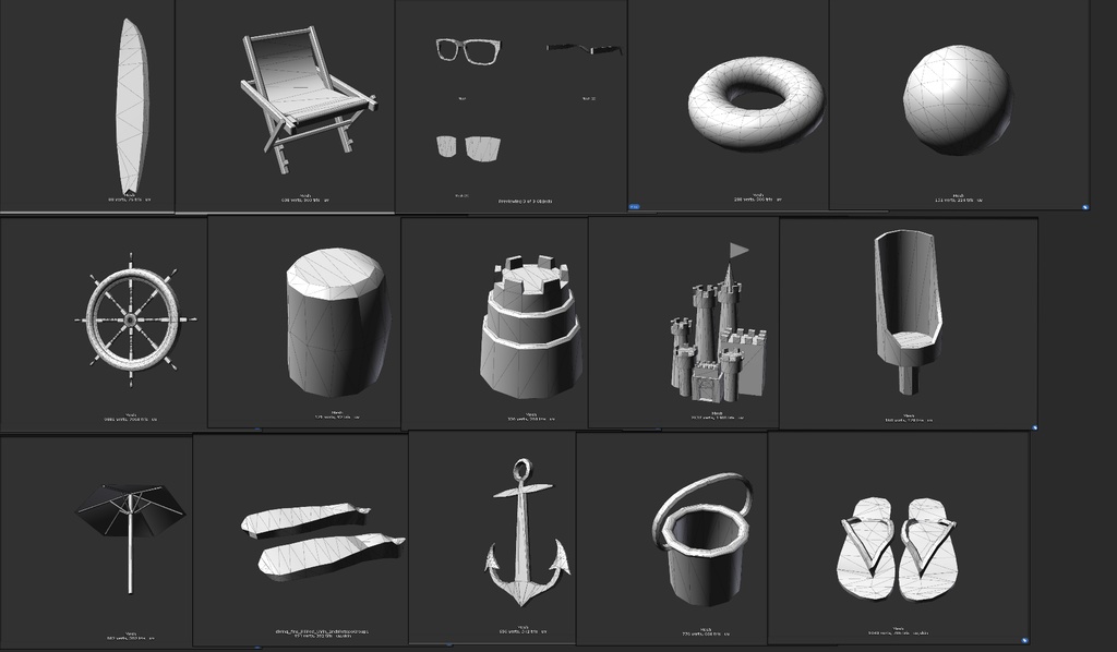 ビーチグッズ3D