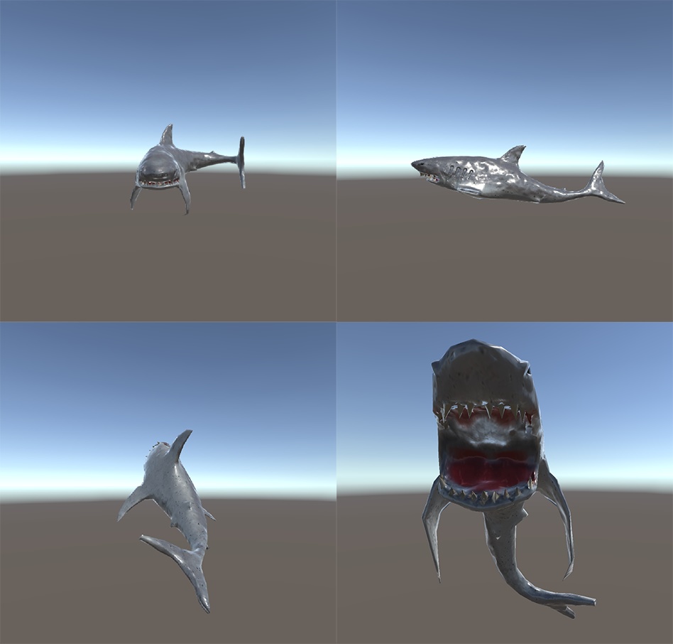 サメ 3D unityパッケージ