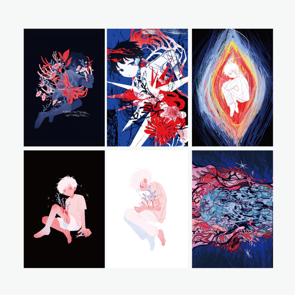 【再販予定なし】連作「Digital Bloodshed」イラストカード