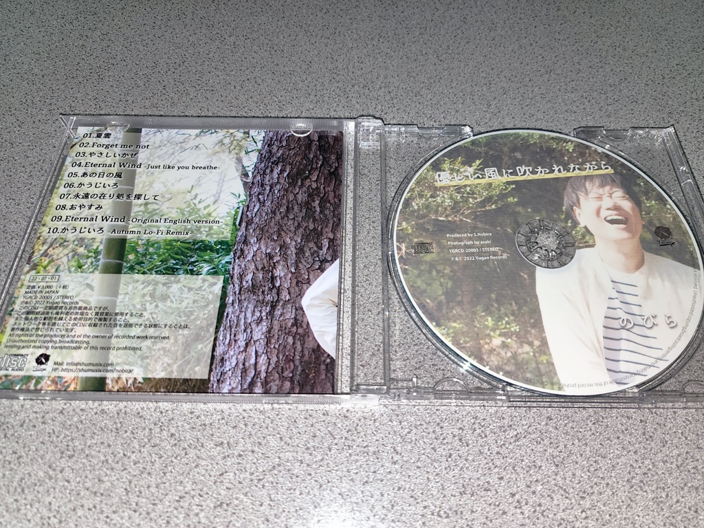 CD版『優しい風に吹かれながら』のびら 1st セルフカバーアルバム