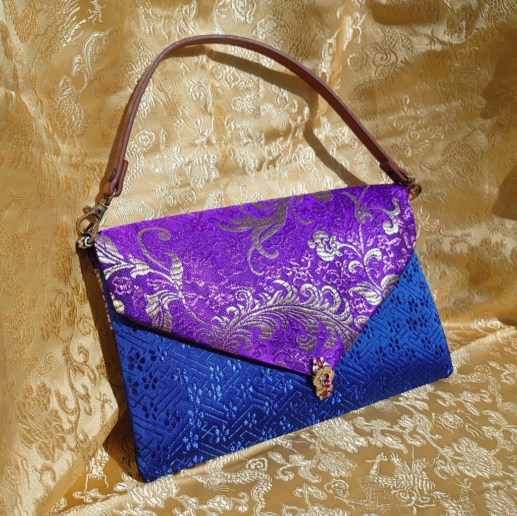 💮袱紗風ぺたんこポーチ