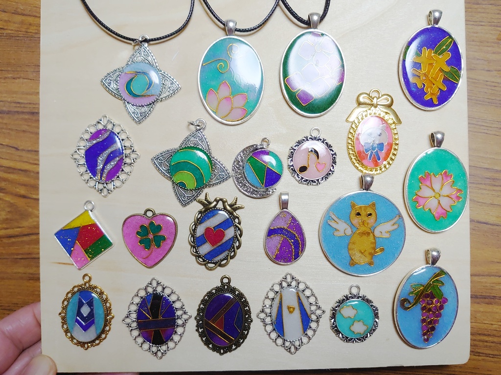 オーダー景泰藍ペンダント(修行中!)💮