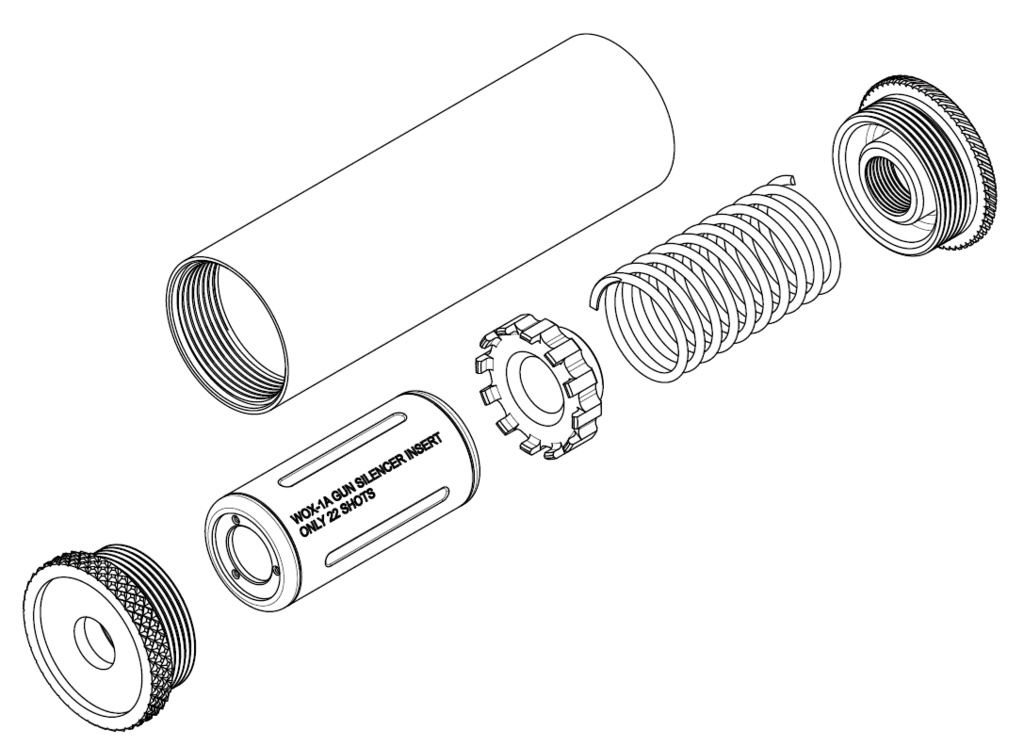 Mk22 mod0用サプレッサーVer.2.0