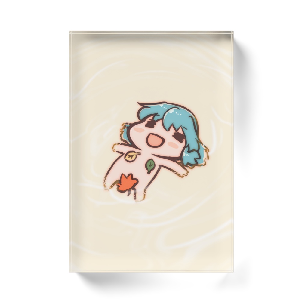 白石小温梅ちゃんの温泉アクリルブロック