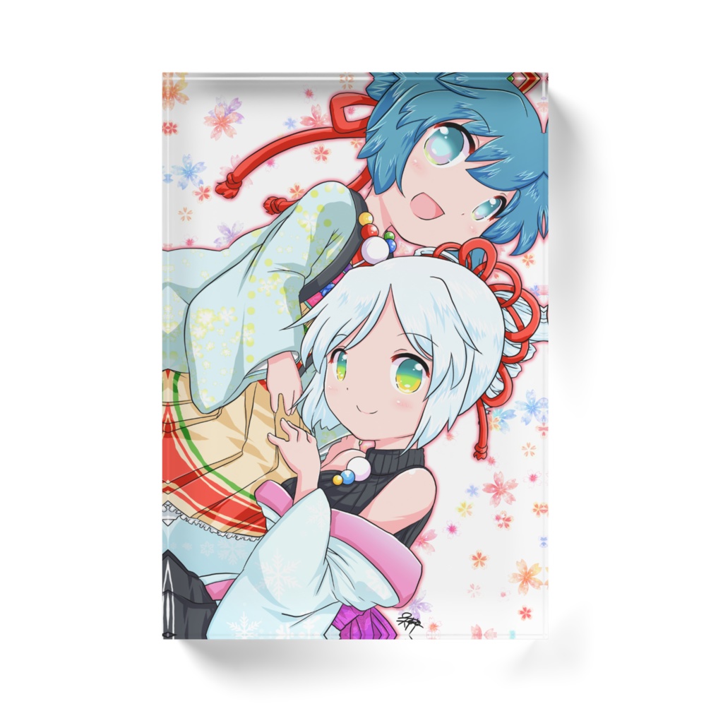 小温梅&小結雪のアクリルブロック