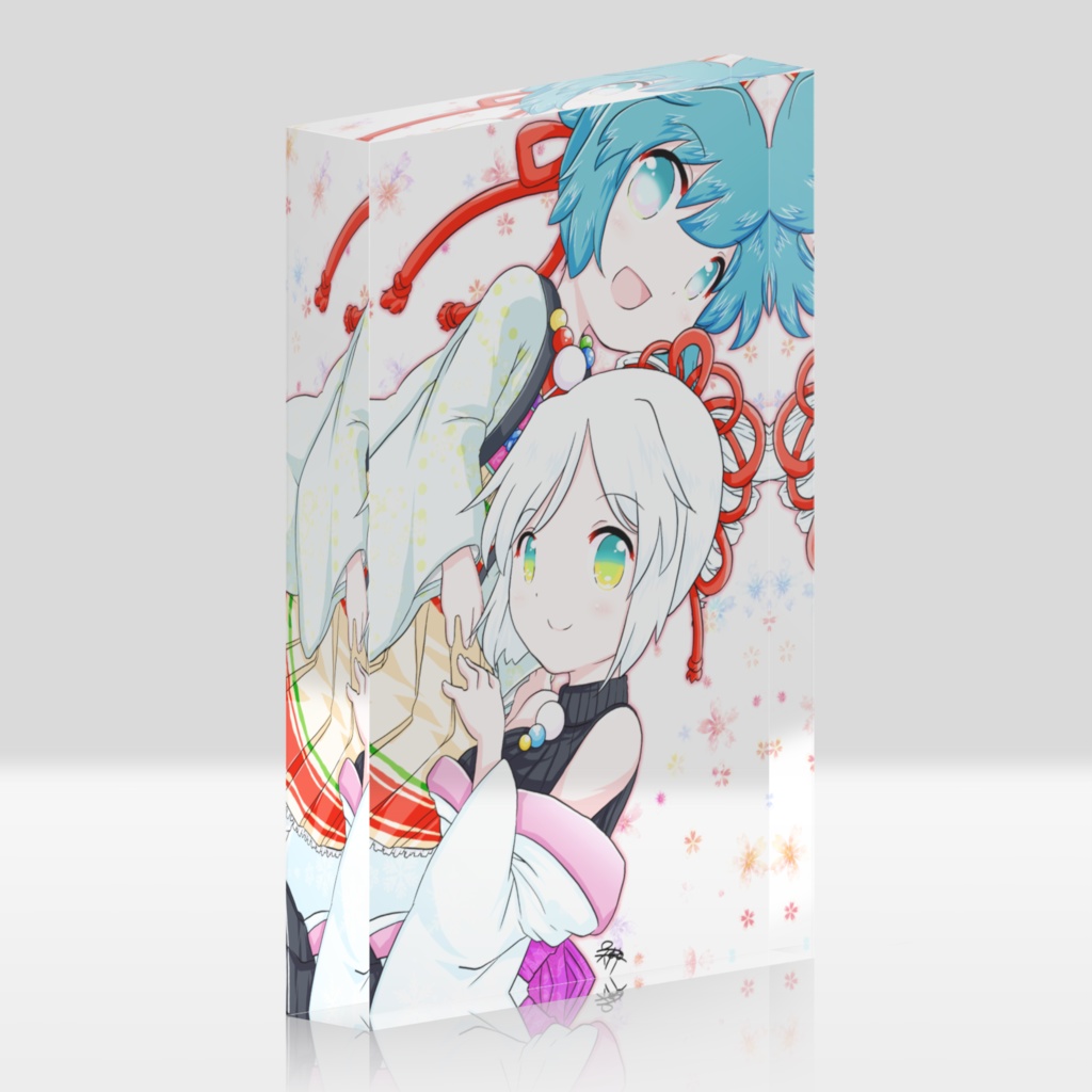 小温梅&小結雪のアクリルブロック